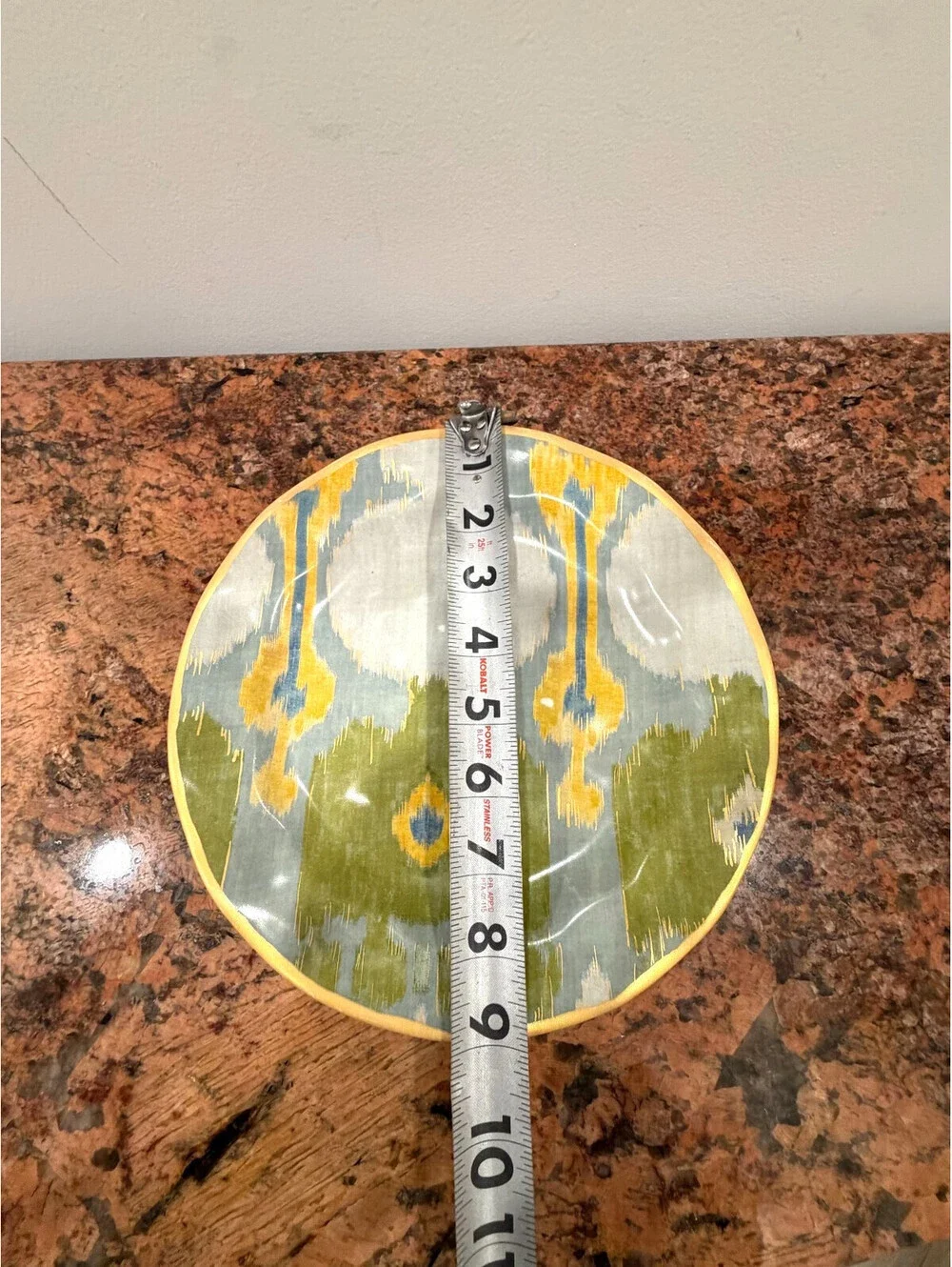 Pottery Barn Ikat Salad Plate Gold Rim